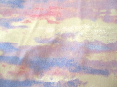 4-1/4 YDS “LIL’ ANGELS” BLUE PURPLE PINK CLOUDS/SKY 100% COTTON OOP