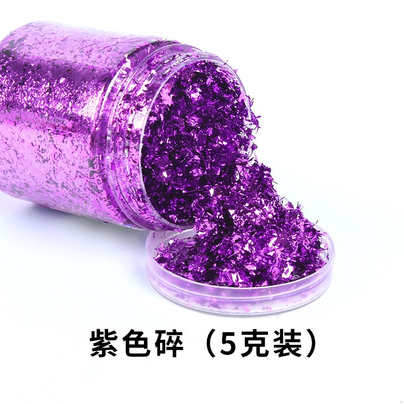 5G Colorful Metallic Shine Carbon Fiber Gold Foil Flakes Chopped Strand Forging