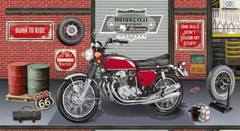 My Tools My Rules 24″Panel Motorcycle Bike 432-39 Henry Glass & Co cotton Fabric