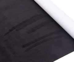 Flexible Self-Adhesive Black Microfiber Suede Look Film 16.5″ x 59″ for Cars