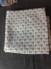 Brown Leaf Print Cotton Twill Fabric Heavy Weight for Quilting Sewing Crafts