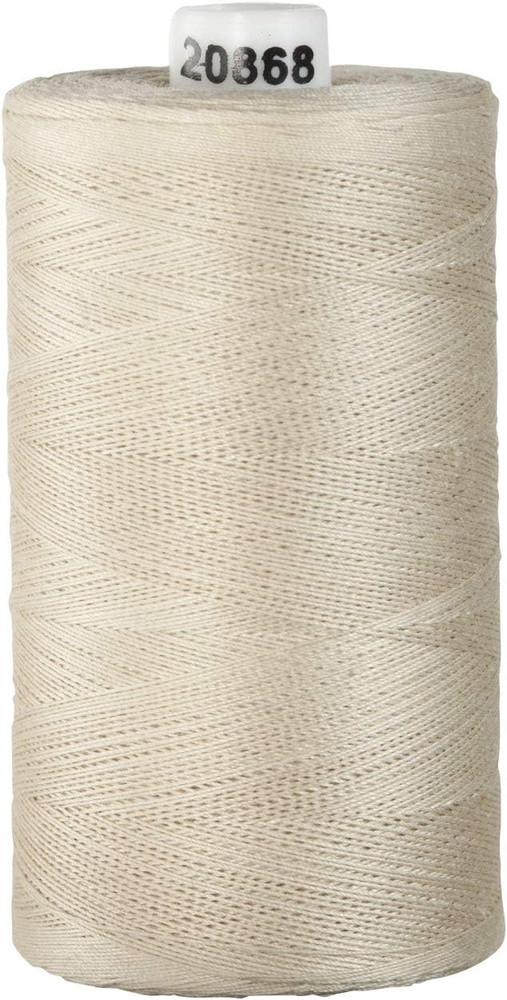 Cream 100% Cotton Thread for Sewing, Quilting, and Crafting – 50-Weight – 1200 Y