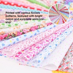100PCs Square Patchwork Cotton Assorted DIY Sewing Patterns