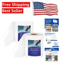 Flexible Waterproofing Membrane Fabric Tape 2 Pack – 4” x 164′ for All Surfaces