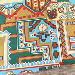 5 yds. X 42” Vintage Geometric Home Decor Fabric Vintage