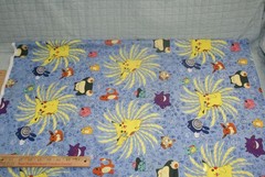 Pokemon Pikachu Eevee Vintage Cotton Quilting Fabric 1 Yd 20″x 60 Fast Shipping