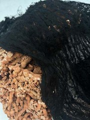 Black Linen Cotton Blended Sewing Fabric By 2 Meters.