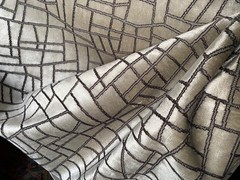 2YD ZINC TEXTILE Kiesler Jacquard Velvet Silver Grey Fabric Belgium $680 Retail
