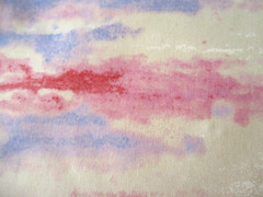 4-1/4 YDS “LIL’ ANGELS” BLUE PURPLE PINK CLOUDS/SKY 100% COTTON OOP