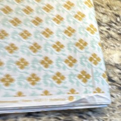 Westminster Fibers Joel Dewberry Floral Cotton Fabric Gold Blue White 5 yards