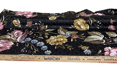 Vintage NOS Floral Print Fabric 2 Yards 45″ Wide Medium Weight Cotton? Unused