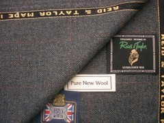 Reid & Taylor WOOL (Woollen) PLAID JACKETING FABRIC MADE IN SCOTLAND = 2.0 m.