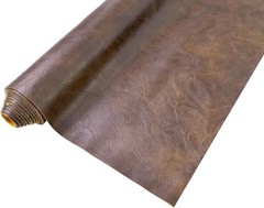 1 Yards 54″ X 36″ Dark Brown Faux Leather Fabric Distressed Crazy Horse Soft Fak