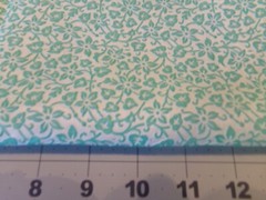 3/4 YD X36″ VINTAGE EMBOSSED TEAL GREEN HEARTS & VINES RARE #8058