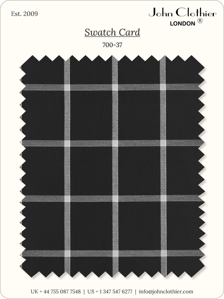 Black Plaid Vintage Checks Fabric for Shirting, Dressmaking & Garments 58″ wide