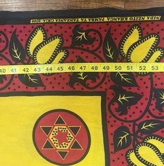 Tanzanian Kanga Fabric Uncut Doti 115×42 Cotton Swahili Text Tanzania GIGA 8088