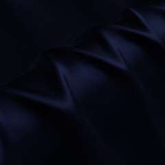 Midnight Blue 100% Pure Mulberry Silk Fabric by the Yard