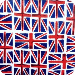 Union Jack Poly Cotton Fabric British Flag Scatter Fabrics 110cm Wide For Craft