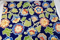 Better Homes Gardens Richloom Outdoor Upholstery Jacobean Navy Fabric 40 x 56″ +