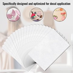 20 Sheets Fusible Webbing for Fabric Applique 8×12 Inch 8X12 Inches, white