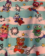 Muppet Babies Scrap 9″x 21”, Fat Eighth, Cotton Fabric, Kermit, Fozzie, Piggy