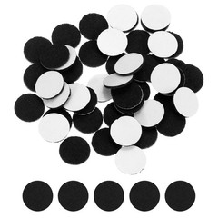 50Pcs Adhesive Felt Circles 3/8″ Round Non-Woven Felt Stickers Black