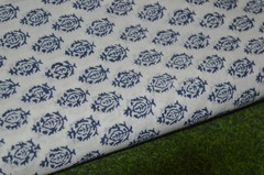 10 Yard Hand Block Print Floral Fabric 100%Cotton NO TARRIF CHARGES 100%✅ZK_216