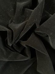 Camryn BLACK Polyester Non-Stretch Velvet Fabric for Light Use Upholstery, Book
