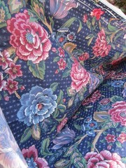 VTG~Chintz~Stanley King Studio VAT DYE~Screen Print~TEFLON Finish~56″ x 120″~