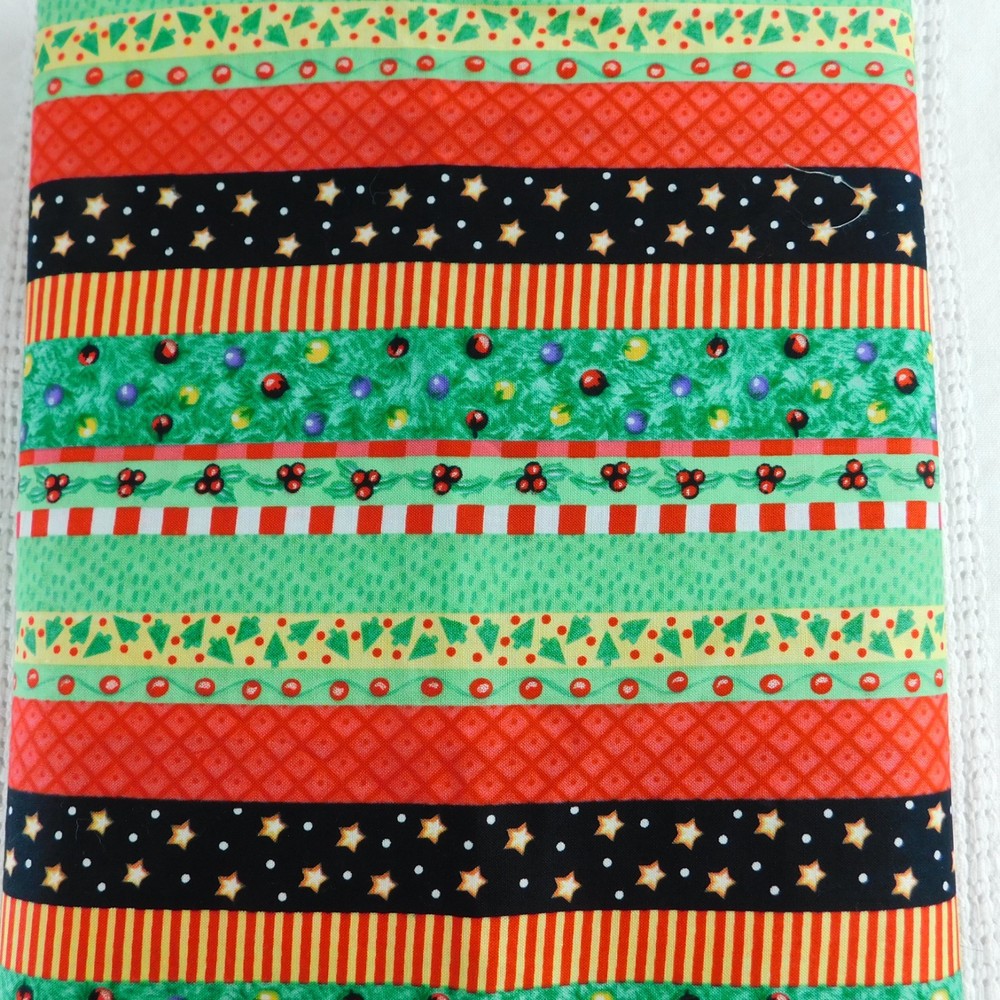 Christmas Fabric Quilting Cotton Border Stripes Kimberly Montgomery MBT 3 Yards