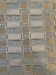 Over 1 Yard 51” X 53” Vintage Fabric Slate Blue Plaid Cotton Polyester Blend