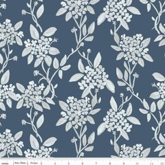1/4 Yard 9×42 Riley Blake “Portsmouth” Main Oxford Blue Quilting Cotton