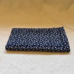 Makower UK 3787 China Dark Navy Blue Cotton Fabric White Floral 42 X 43 Inches