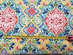 OOP 2014 Richloom Solarium Fabric Multi-Color Medallion 56″W x 65″L Water Resis