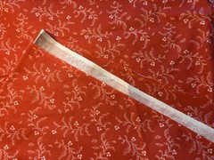 Red Calico Cotton Fabric: 45” By 2 .5Yards, Doll Making, Quilt, Ivory Sprig Leaf