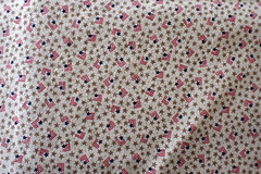 Mini American Flags & Stars Patriotic Cotton Quilting Fabric Remnant