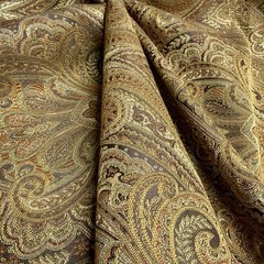 Fabric By The Yard Brown and Gold Brocade Royal Victorian Tapestry Upholstery