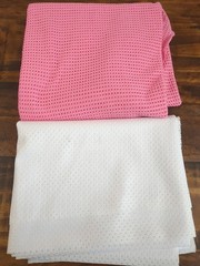 Lot of Mesh like Fabric, pink and white, 1lb 8oz