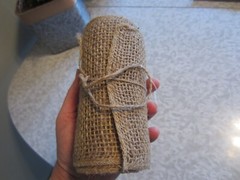 NWT home decor 5 1/2 inch wide burlap fabric roll camel color Unbranded