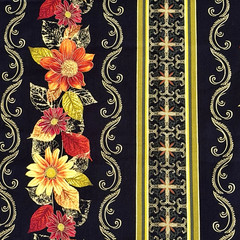 Autumn Splendor Garland Maria Kalinowski Kanvas Studio Fabric Benartex 1 Yard