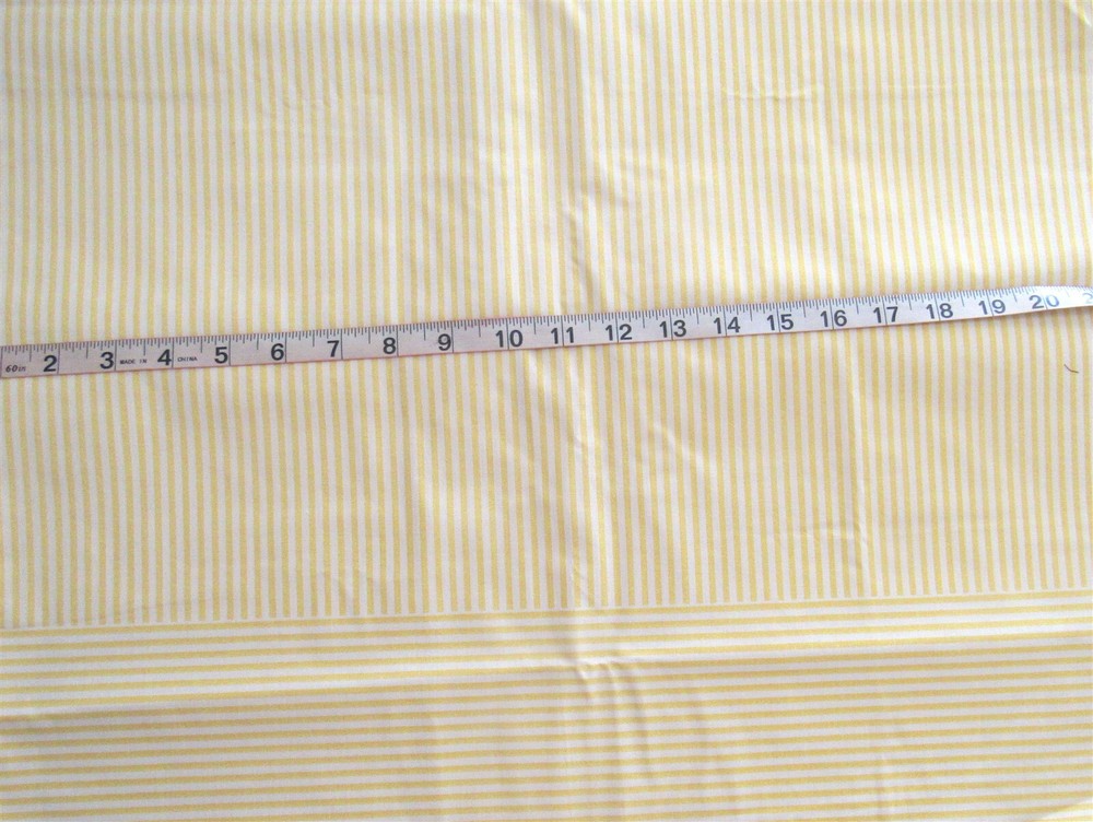 1 yd x 42″ Cotton Fabric Golden Yellow & White Stripes Pillowcase Fabric