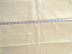 1 yd x 42″ Cotton Fabric Golden Yellow & White Stripes Pillowcase Fabric