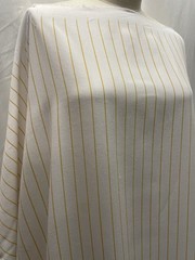 Vintage Gabardine White Gold Stripes Fabric 1 Yd 6″ Long 60″ Wide & 20″ L 40″W