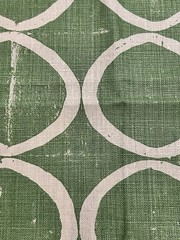 Lee Jofa Fabric Sample 13.25” Circles Forest Linen Green Blithfield Crafts