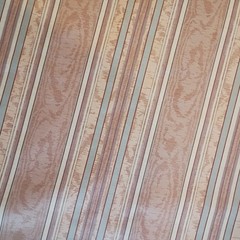 10 Yards Decorative Fabric Striped Polished Cotton Tan Blue Mauve 55 x 362