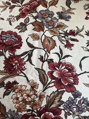Vintage House N Home Floral Print Fabric 56” X 2.75 Yards