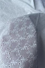 Cotton Embroidered Cutwork Eyelet Lace Fabric Floral Dress Wedding Kids Craft