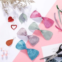 20 Pieces Shiny Glitter Faux Leather Sheets PU Faux Leather Fabric Sheet for …