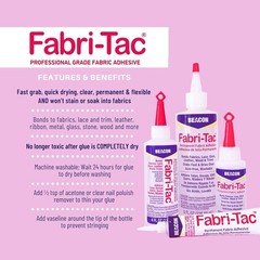 Fabri-Tac Fabric Glue – 8oz Permanent Adhesive