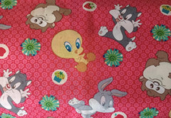 looney tunes babies tweety fun fabric 22 by 10 inch red